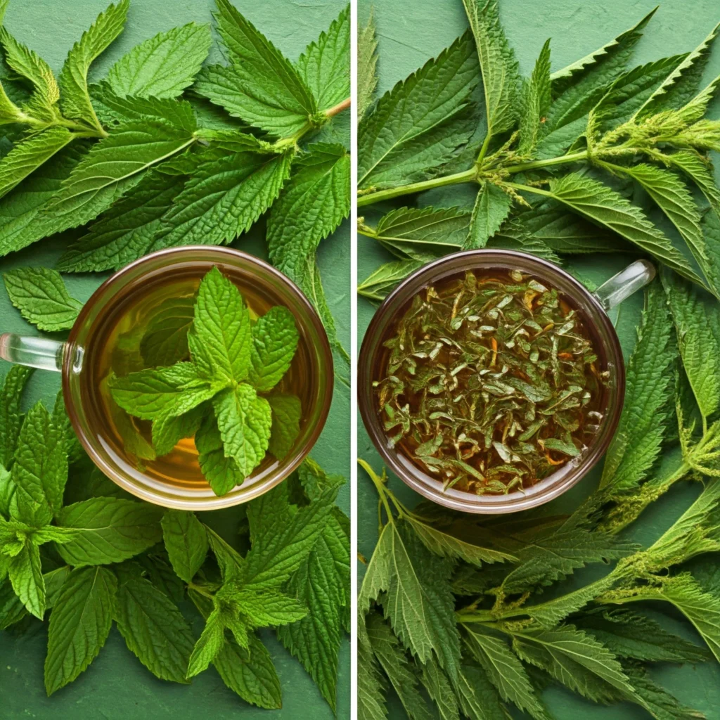 Peppermint Tea and Nettle Tea